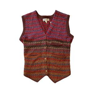 Vintage Holt Renfrew Patterned Sweater Vest S